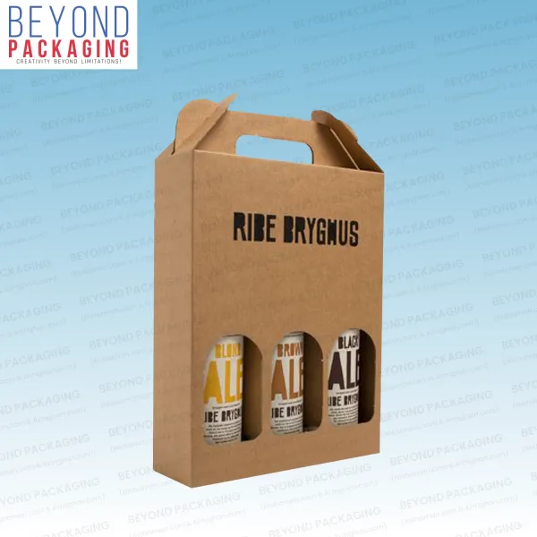 Kraft Wine Gable Boxes