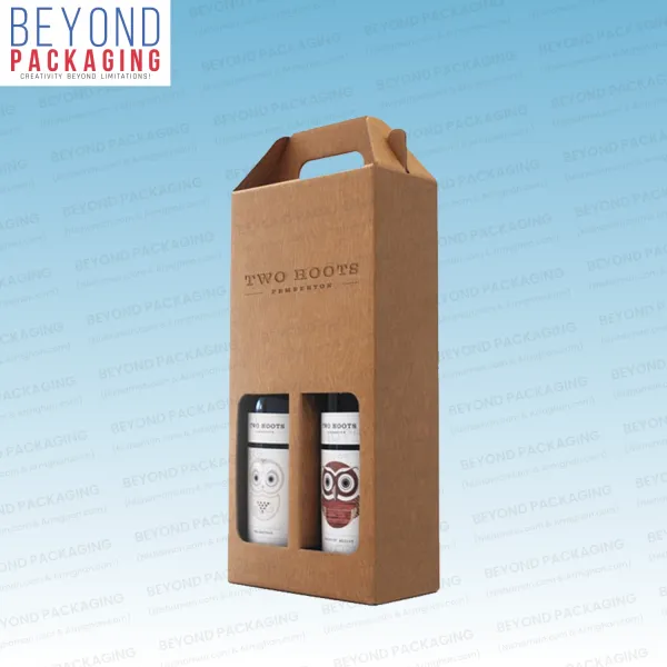 Kraft Wine Gable Boxes