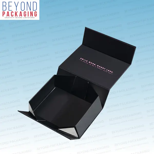 Black Foldable Rigid Boxes